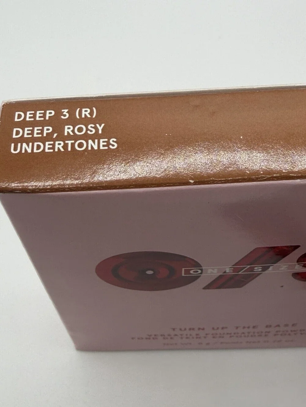 ONE SIZE Turn Up The Base Powder Foundation Deep 3 R 0.28 oz NEW IN BOX